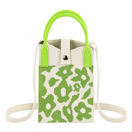 Сумочка-органайзер повседневная HEIKKI KNIT (ХЕЙКИ) кросс боди, вязаная, 17х12х5 см, "Flowers", 273797