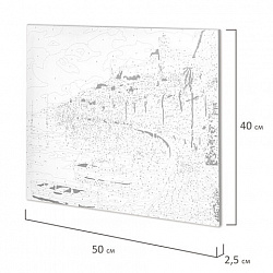 Картина по номерам 40х50 см, ОСТРОВ СОКРОВИЩ "Набережная", на подрамнике, акриловые краски, 3 кисти, 662463