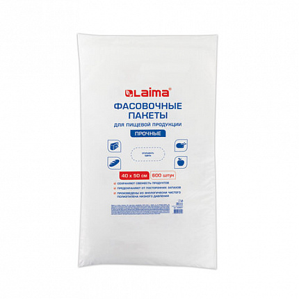Пакеты фасовочные 40х50 см КОМПЛЕКТ 600 шт., ПНД 12 мкм, ПРОЧНЫЕ, евроупаковка, LAIMA, 608531