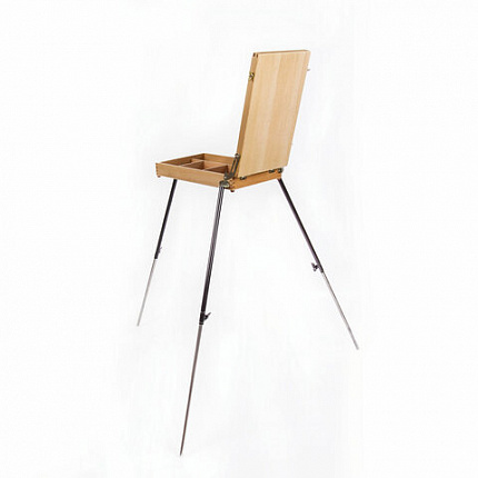 Этюдник BRAUBERG ART CLASSIC, бук, 40х25х7,5см, высота холста 70см, ножки метал 90см, ремень,190655