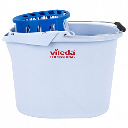 Ведро VILEDA PROFESSIONAL "Супер-моп", с системой отжима для веревочных и ленточных МОПов, овальное, объем 10 л, 162137