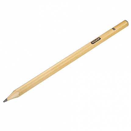 Карандаши чернографитные чертежные школьные разной твердости НАБОР 12 штук 2H-2B, ПИФАГОР, 181883