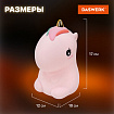 Ночник силиконовый LED "Единорог" 101x120x173 мм, белый свет/RGB, таймер, USB, аккумулятор 1200 мАч, DASWERK (ДАСВЕРК), 238941