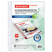 Папки-файлы перфорированные, А4, BRAUBERG "STANDARD", комплект 100 шт., гладкие, 45 мкм, 226831
