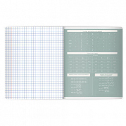 Тетрадь предметная MonoPastel 48 л., пластиковая обложка, АЛГЕБРА, клетка, подсказ, BRAUBERG, 405501