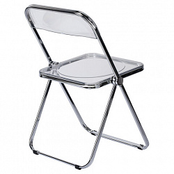 Стул складной прозрачный BRABIX "Glam CF-020", хромированный каркас, пластик, 533245