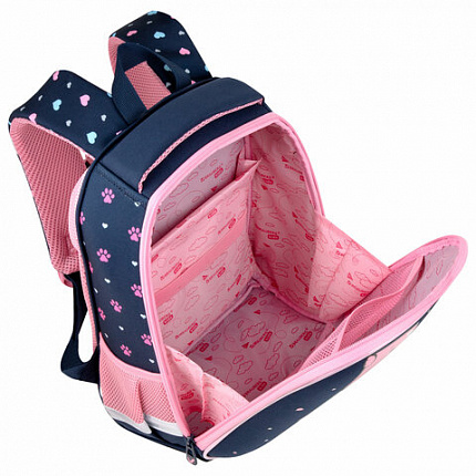 Ранец BRAUBERG KIDS START, 1 отделение, 2 кармана, "Четыре котика", 35х26х13 см, 273150