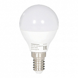 Лампа светодиодная SONNEN EXTRA,10 (85) Вт, E14, шар, нейтральный белый, 30000 ч, LED G45-10W-4000-Е14, 457910