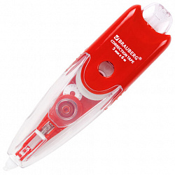 Корректирующая лента BRAUBERG "Click", 5 мм х 6 м, корпус прозрачный, автоматическая, блистер, 272660