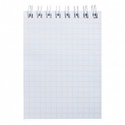 Блокнот МАЛЫЙ ФОРМАТ А7, 80 л., гребень, обложка пластик "VELVET", клетка, HATBER, черный, 081561, 80Б7В1гр_01601