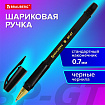 Ручка шариковая BRAUBERG BP-GT GLD BLACK, ЧЕРНАЯ, корпус тонированный, пишущий узел 0,7 мм, линия письма 0,35 мм, 144507