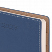 Ежедневник датированный 2027, А5, 143х218 мм, BRAUBERG "Journal", под кожу, ремешок, синий, 118052