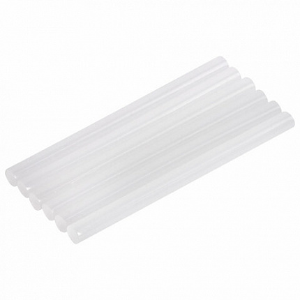 Клеевые стержни, диаметр 7 мм, длина 100 мм, белые, комплект 6 штук, BRAUBERG, европодвес, 670297