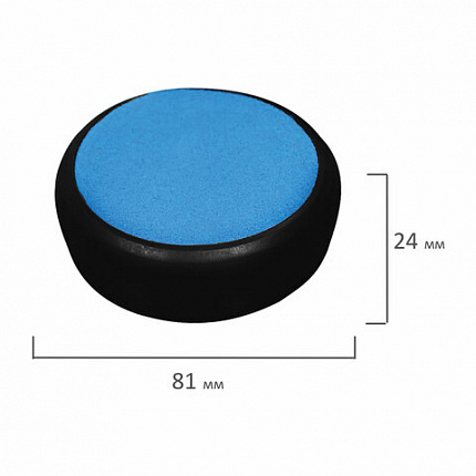 Губка для кассира, диаметр 81 мм, круглая, STAFF, 237951, 48