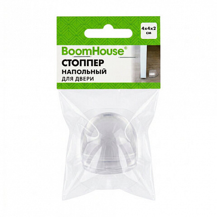 Стоппер напольный прозрачный, ограничитель для двери 1 шт., BOOMHOUSE (БУМХАУС), 701843
