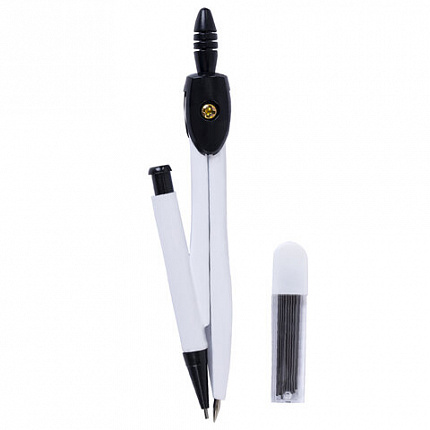 Готовальня ПИФАГОР, 8 предметов: циркуль 120 мм, чертежные принадлежности, металлический пенал, 210859