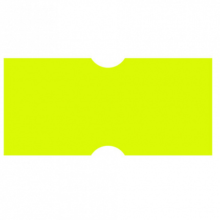 Этикет-лента 21х12 мм, прямоугольная, желтая, комплект 5 рулонов по 600 шт., BRAUBERG, 123569