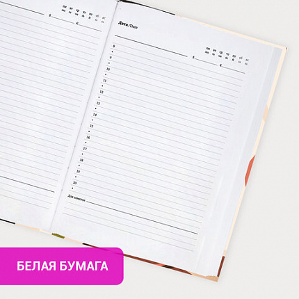 Ежедневник недатированный с резинкой А5 145х203 мм, BRAUBERG, твердый, 128 л., "Vision", 116289