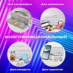Пенал-органайзер BRAUBERG, 2 откидные планки, полиэстер, 23x9х7 см, "Белая клетка", 272315
