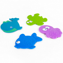 Мини-коврик для ванной набор 4 штуки, АССОРТИ, BRAUBERG KIDS, блистер, 665185