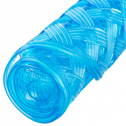 Коврик для ванны противоскользящий 69х39 см, "Ротанг", овальный, голубой, ПВХ, PRIMILA (ПРИМИЛА), 700384