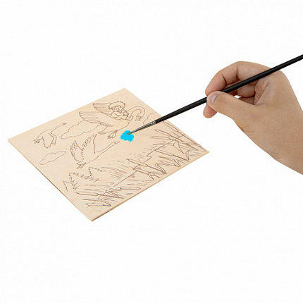 Заготовки деревянные для выжигания "Сказочные мотивы", 5 шт., 10 рисунков, 15х15 см, BRAUBERG HOBBY, 665306