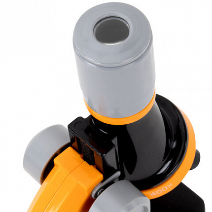 Микроскоп с подсветкой, 30 предметов, в т.ч. набор из 12 микропрепаратов в подарок, увеличение 100х, 400х, 1200х, BRAUBERG KIDS, 391400