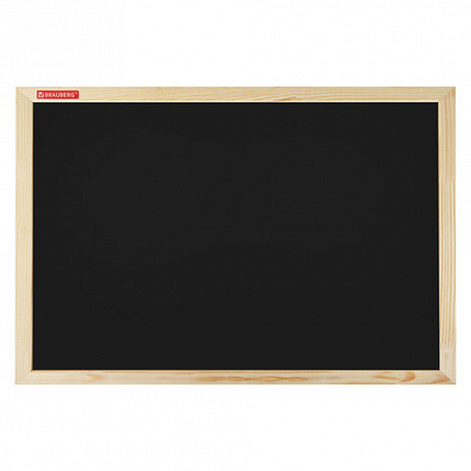 Доска для мела магнитная 30х45 см, черная, деревянная рамка, BRAUBERG "Wood", 238801
