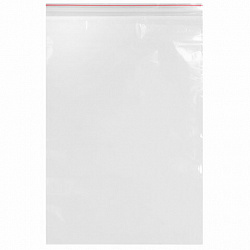 Пакеты с замком ZIP-LOCK "зиплок", комплект 100 шт., 250х350 мм, ПВД, толщина 35 мкм, STAFF, 608169