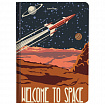 Блокнот с резинкой в клетку 96 л., А5, 145х203 мм, твердая обложка, BRAUBERG, "SpaceX", 113724