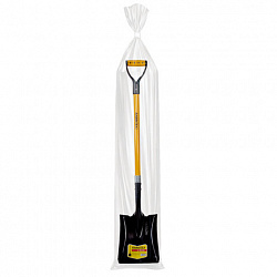 Лопата совковая стальная 23х28 см, ОБЩАЯ ДЛИНА 115 см, черенок стекловолокно, V-ручка, RABBITEX (РАББИТЕКС) "FIBERGLASS", 700484