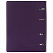 Тетрадь на кольцах А5 (180х220 мм), 120 листов, под кожу, клетка, BRAUBERG "Joy", фиолетовый/светло-фиолетовый, 129989