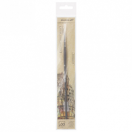 Кисть художественная проф. BRAUBERG ART CLASSIC, колонок, круглая, № 00, короткая ручка, 200928