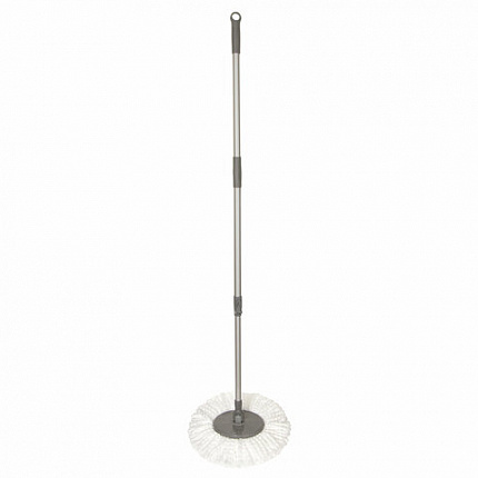 Швабра для наборов для уборки с круглой насадкой из микрофибры, черенок 130 см, LAIMA, 606745