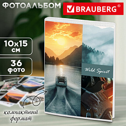 Фотоальбом BRAUBERG "Wild Spirit" на 36 фото 10х15 см, мягкая обложка, 391435