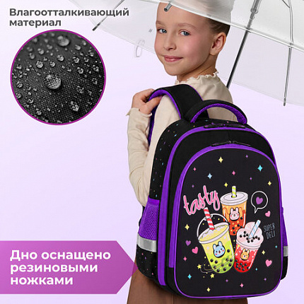 Ранец BRAUBERG KIDS STANDARD, 2 отделения, "Смузи", 36х28х14 см, 274426