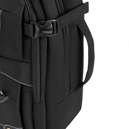 Рюкзак HEIKKI DESERTED (ХЕЙКИ) универсальный, отделение для ноутбука, EVA-спинка, черный, 48х34х18 см, 273876