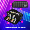 Пенал-органайзер BRAUBERG, 2 откидные планки, полиэстер, 23x9х7 см, "Клетка", 272316