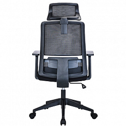 Кресло BRABIX PREMIUM "Agent ER-404", поясничная поддержка, регулируемый подголовник, ткань/сетка, черное, 532970