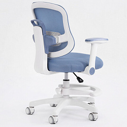 Кресло детское с подставкой для ног BRABIX KIDS "MG-215", сетка/ткань TW, голубое, 533312