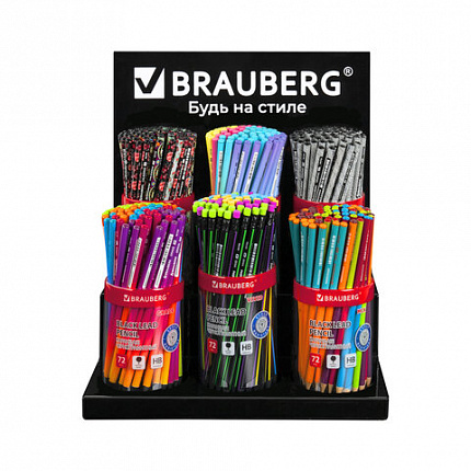 Подставка под ручки и карандаши в тубах BRAUBERG, металл, 6 отделений, 32x30x21 см