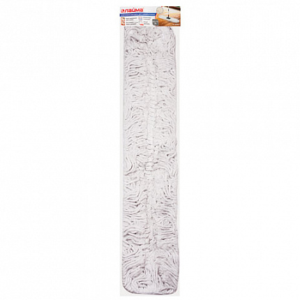 Насадка МОП плоская 80 см для швабры-рамки, карманы, хлопок, LAIMA, 603610