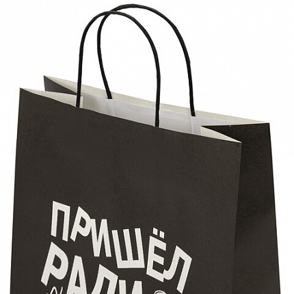 Пакет подарочный (1 штука) 26х13х32 см (L) "Man Funny Notes", ассорти, крафт, ЗОЛОТАЯ СКАЗКА, 700823