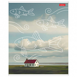 Тетрадь обложка пластик, А5, 48 л., скоба, клетка, HATBER, "Во сне и наяву" (микс), 087648, 48Т5В1пл