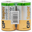 Батарейки КОМПЛЕКТ 2 шт., GP Super G-Tech, С (LR14, 14А), алкалиновые, в пленке, 14A-OS2