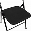 Стул складной BRABIX "Golf CF-007", чёрный каркас, чёрная ткань, гофрокороб, 533025