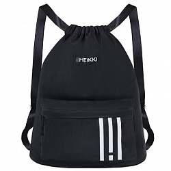 Рюкзак спортивный мешок HEIKKI CASUAL (ХЕЙКИ) с дополнительным карманом, 44х34 см, "Strips", 273458