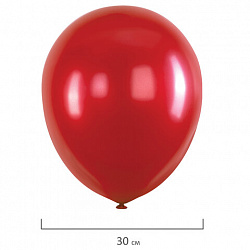 Шары воздушные 30 см, 50 штук, "МЕТАЛЛИК", ассорти, BRAUBERG KIDS, 591882