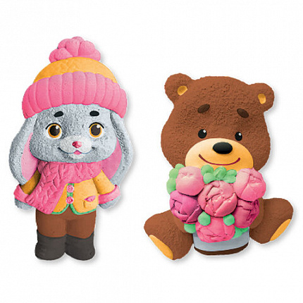 Фигурка-раскраска из гипса "С магнитом", с красками и кистью, ассорти, BRAUBERG KIDS, 666010