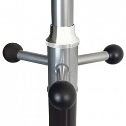 Вешалка-стойка BRABIX "CR-870" на мраморном диске, металл, 5+3 крючка, цвет коричневый, 606436